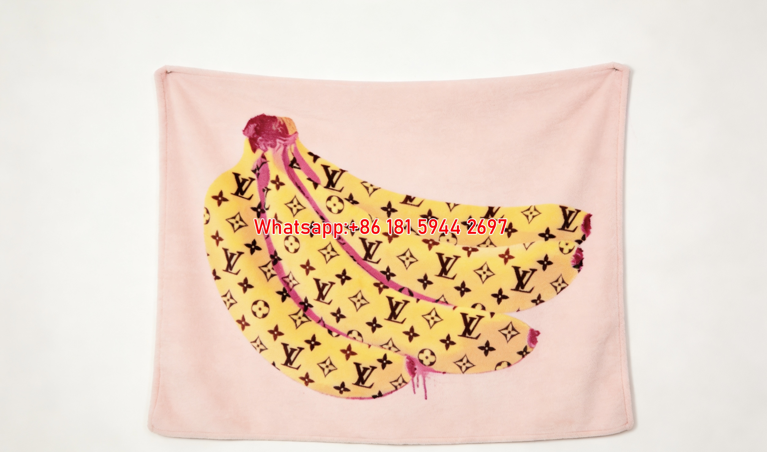 LV Monogram Banana Bunch Blanket Luxury Pop Art Banana Throw 032